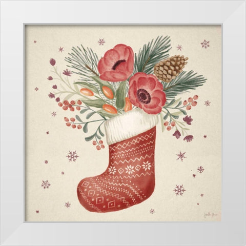 Winter Blooms V White Modern Wood Framed Art Print by Penner, Janelle