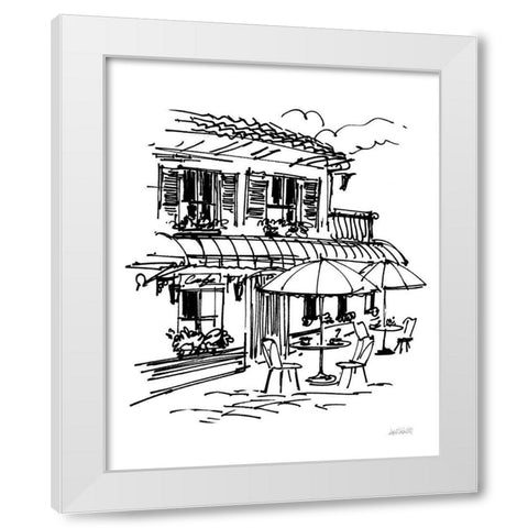 Cafe Sketch I White Modern Wood Framed Art Print by Tavoletti, Anne