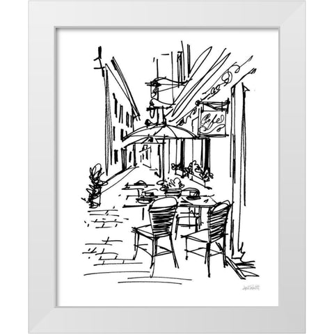 Cafe Sketch II White Modern Wood Framed Art Print by Tavoletti, Anne