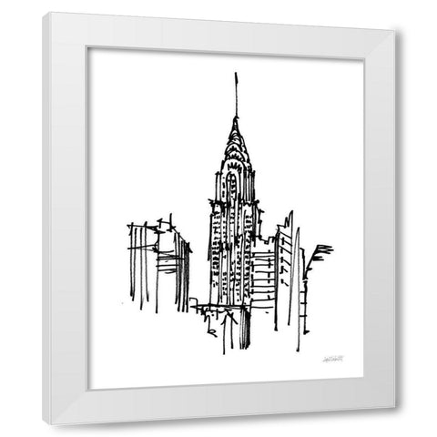 Chrysler Building Sketch White Modern Wood Framed Art Print by Tavoletti, Anne