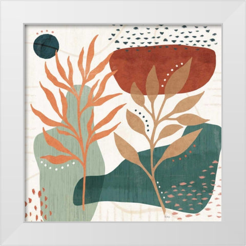 Abstract Blossom II White Modern Wood Framed Art Print by Charron, Veronique