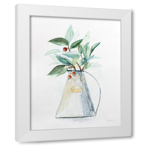 Market Greenery White Modern Wood Framed Art Print by Schlabach, Sue