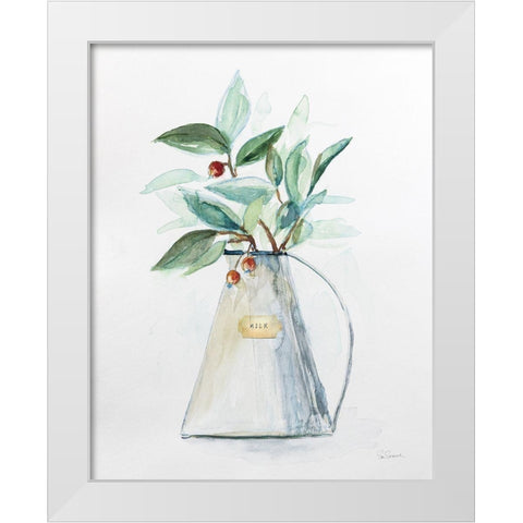 Market Greenery White Modern Wood Framed Art Print by Schlabach, Sue