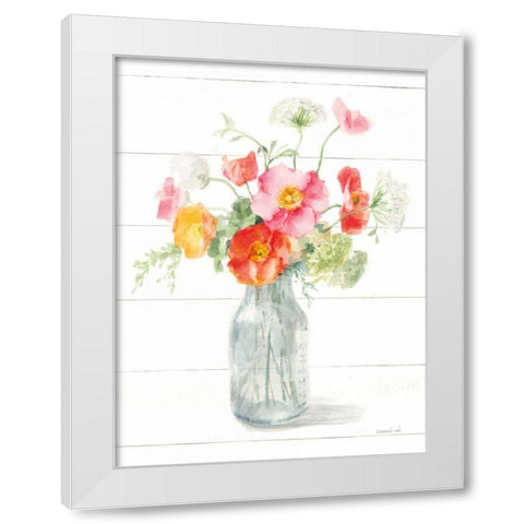 Homegrown Summer II White Modern Wood Framed Art Print by Nai, Danhui