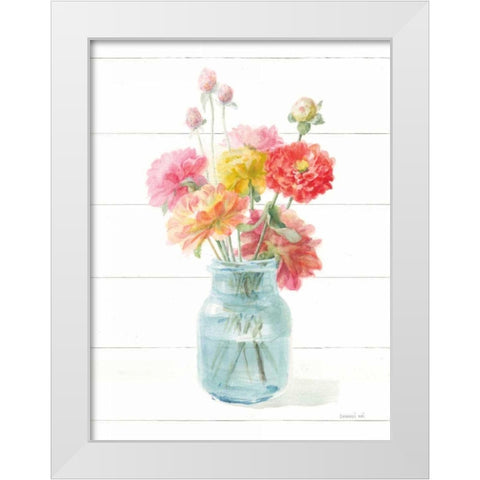 Homegrown Summer III White Modern Wood Framed Art Print by Nai, Danhui