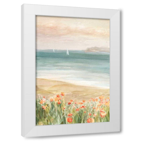 Around the Point II White Modern Wood Framed Art Print by Nai, Danhui