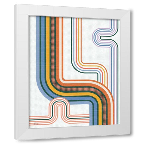 Retro Subway II Bright White Modern Wood Framed Art Print by Averinos, Melissa