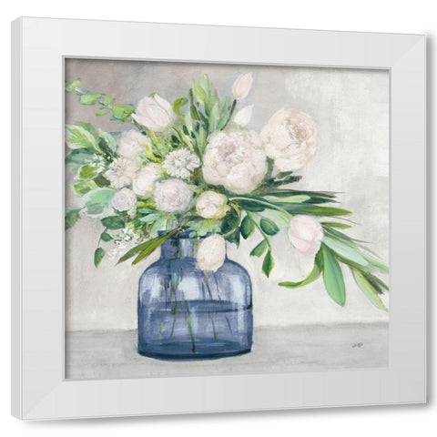 Spring Bouquet Indigo White Modern Wood Framed Art Print by Purinton, Julia