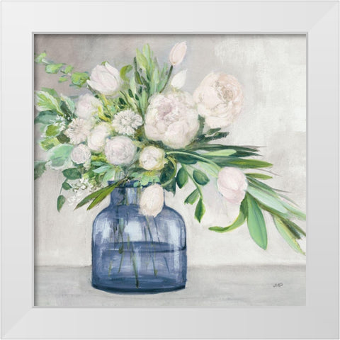Spring Bouquet Indigo White Modern Wood Framed Art Print by Purinton, Julia