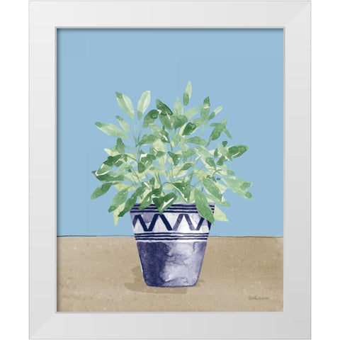 Herb Garden V White Navy White Modern Wood Framed Art Print by Grove, Beth