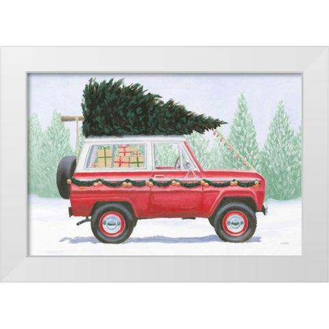 Christmas Farm III White Modern Wood Framed Art Print by Wiens, James