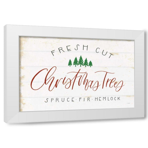 Christmas Farm V White Modern Wood Framed Art Print by Wiens, James