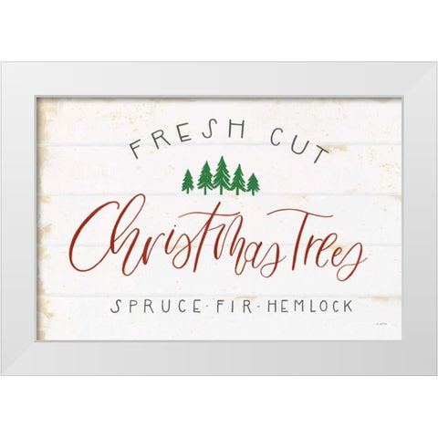 Christmas Farm V White Modern Wood Framed Art Print by Wiens, James