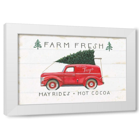 Christmas Farm VI White Modern Wood Framed Art Print by Wiens, James
