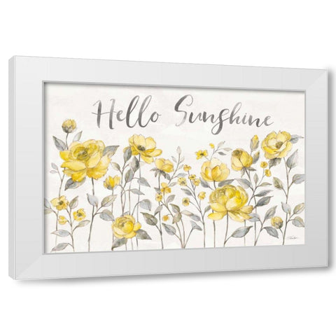 Sunny Roses I White Modern Wood Framed Art Print by Vassileva, Silvia