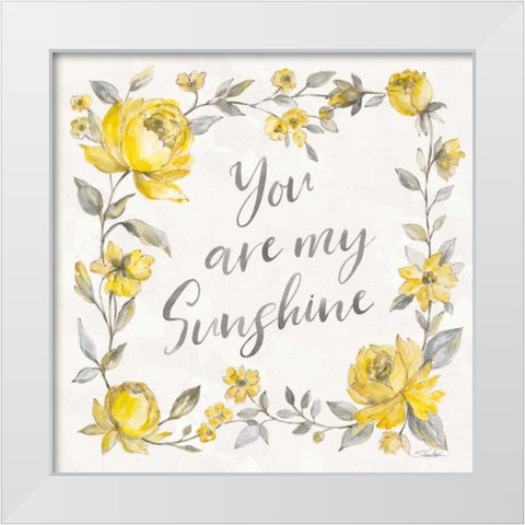Sunny Roses II White Modern Wood Framed Art Print by Vassileva, Silvia