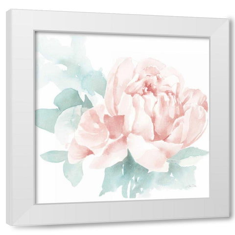 Poetic Blooming I Pink White Modern Wood Framed Art Print by Pete, Katrina