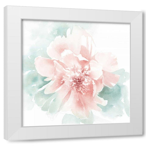 Poetic Blooming II Pink White Modern Wood Framed Art Print by Pete, Katrina