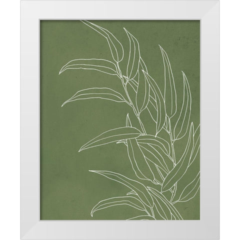 Eucalyptus II on Green White Modern Wood Framed Art Print by Panganiban, Karyn