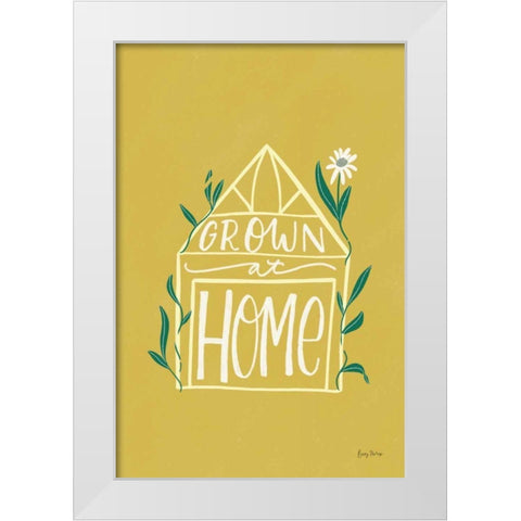 Home Grown I White Modern Wood Framed Art Print by Thorns, Becky