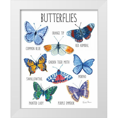 Nature Chart II White Modern Wood Framed Art Print by Zaman, Farida