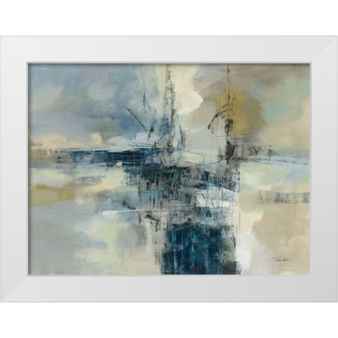 Sea Port White Modern Wood Framed Art Print by Vassileva, Silvia