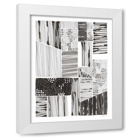 Lined Up IV White Modern Wood Framed Art Print by Prahl, Courtney