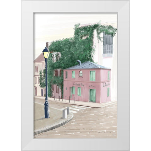 Montmartre Paris White Modern Wood Framed Art Print by Escalante, Omar