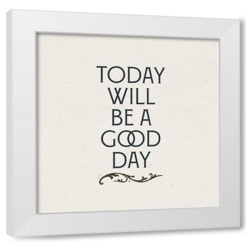 Nouveau Words II White Modern Wood Framed Art Print by Wild Apple Portfolio