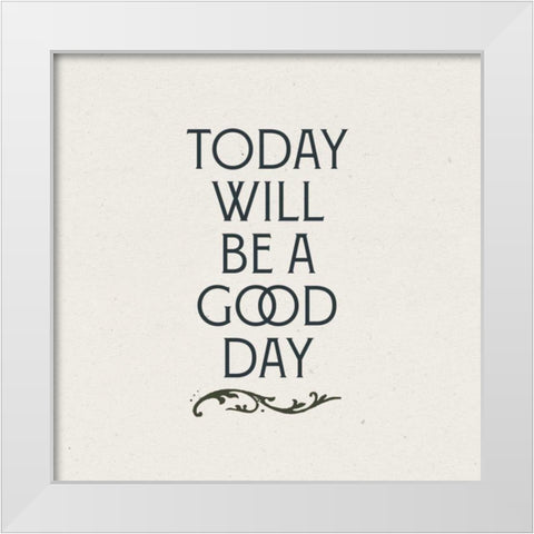 Nouveau Words II White Modern Wood Framed Art Print by Wild Apple Portfolio