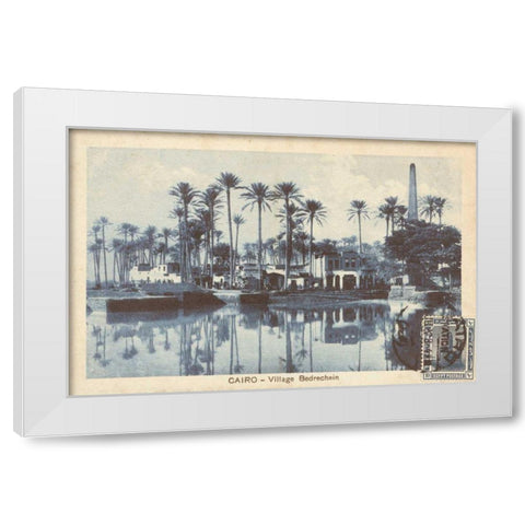 Cairo Village White Modern Wood Framed Art Print by Wild Apple Portfolio