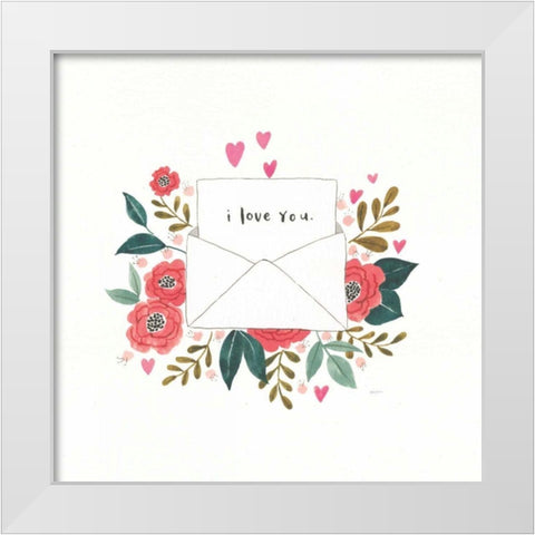 Love Notes I White Modern Wood Framed Art Print by Jackson, Jenaya