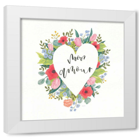 Love Notes III White Modern Wood Framed Art Print by Jackson, Jenaya