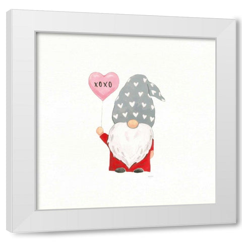 Gnomes in Love II White Modern Wood Framed Art Print by Jackson, Jenaya