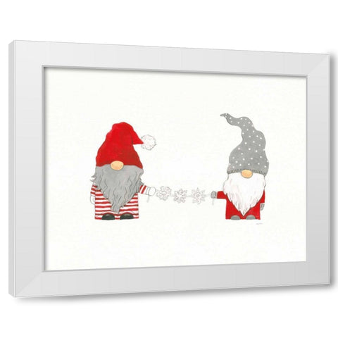 Winter Gnomes I White Modern Wood Framed Art Print by Jackson, Jenaya