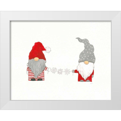 Winter Gnomes I White Modern Wood Framed Art Print by Jackson, Jenaya