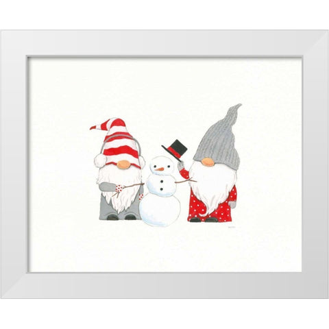 Winter Gnomes II White Modern Wood Framed Art Print by Jackson, Jenaya