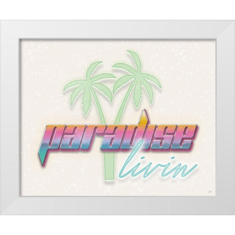 Paradise Livin I White Modern Wood Framed Art Print by Aiken, Jess
