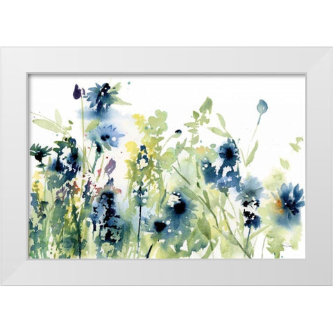 Wild Meadow Flowers White Modern Wood Framed Art Print by Pete, Katrina