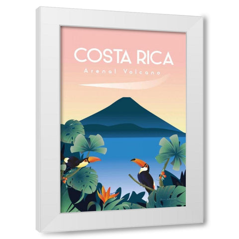 Costa Rica White Modern Wood Framed Art Print by Escalante, Omar