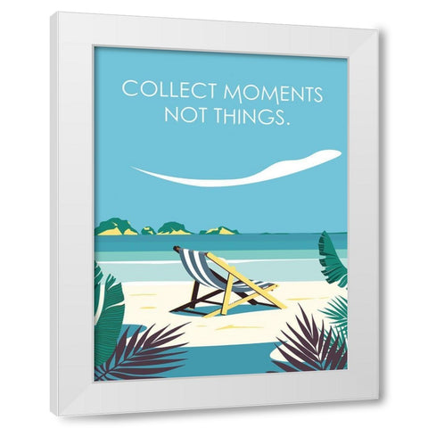 Collect Moments Chair White Modern Wood Framed Art Print by Escalante, Omar