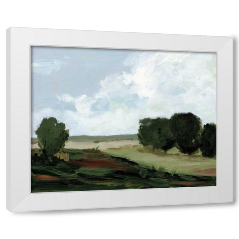 Green Grove White Modern Wood Framed Art Print by Munger, Pamela