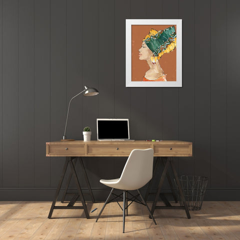 African Flair VII Earthy White Modern Wood Framed Art Print by Tavoletti, Anne