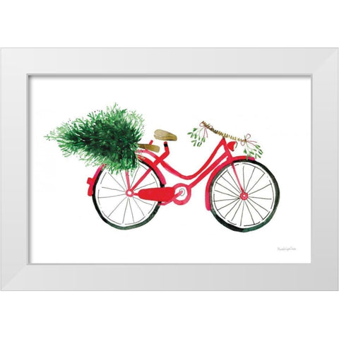 Christmas Delivery I White Modern Wood Framed Art Print by Charro, Mercedes Lopez