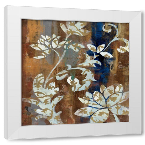 Moonlight Magnolia Silhouette I White Modern Wood Framed Art Print by Vassileva, Silvia