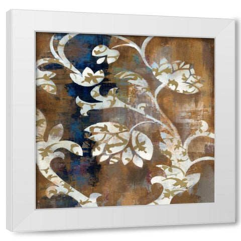 Moonlight Magnolia Silhouette II White Modern Wood Framed Art Print by Vassileva, Silvia