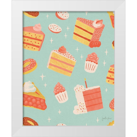 Fresh Baked Pattern VA White Modern Wood Framed Art Print by Penner, Janelle