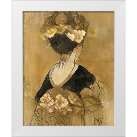 Women of the World V White Modern Wood Framed Art Print by Hristova, Albena