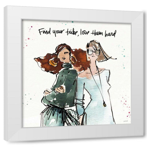 Girlfriends III White Modern Wood Framed Art Print by Tavoletti, Anne