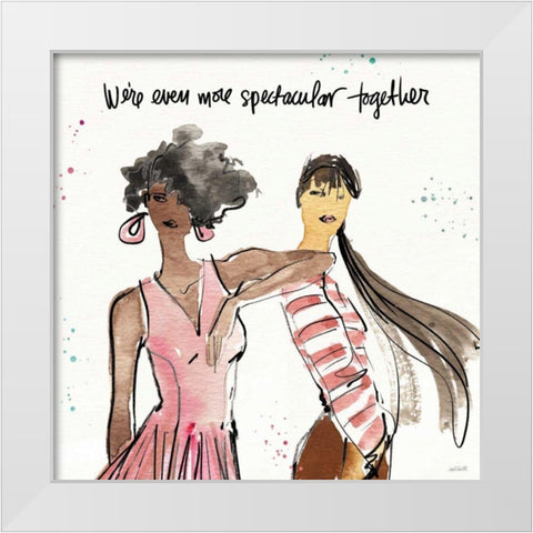 Girlfriends IV White Modern Wood Framed Art Print by Tavoletti, Anne